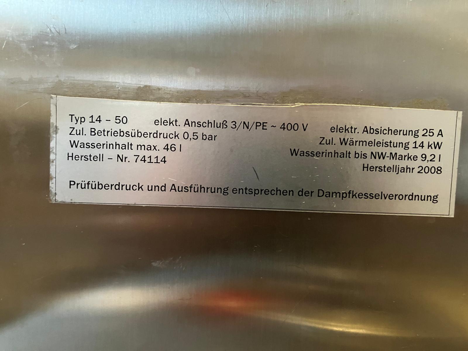 Occasion Elektro-Dampferzeuger "Hans-Dampf" Typ 14 -50 – Bild 2