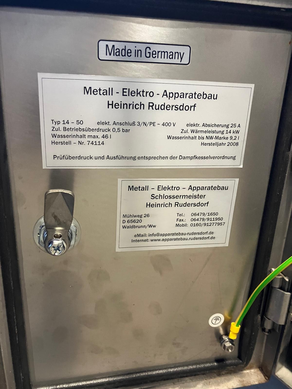 Occasion Elektro-Dampferzeuger "Hans-Dampf" Typ 14 -50 – Bild 3